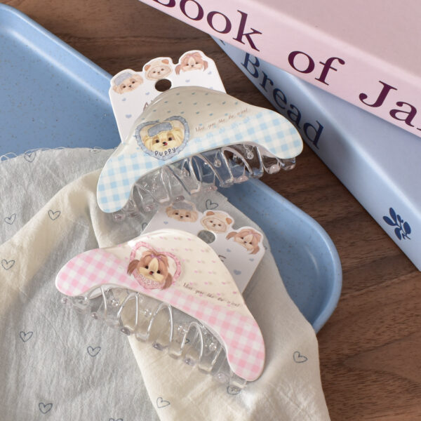 oly-8cbda7e76900fb8252cbd4b3e2cf751d Wholesale Acrylic Cute Dog Claw Clip Hair Accessory for Girls Boutique Resale