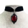 oly-8cccfc3b78cd23576832b18efccd83fb Wholesale Red Velvet Vintage Pendant Necklace Gothic Gothic Jewelry Fashion Accessory Gift