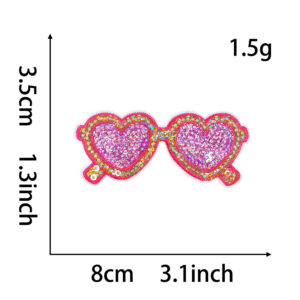 Hot melt adhesive backed heart-shaped sunglasses