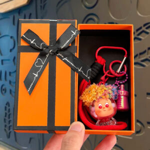 Oil-infused Milk Beans with Afro Hairstyle - Red + (Orange Gift Box)