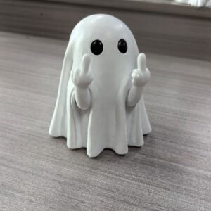 Ghost puts up middle finger