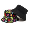 Wholesale Trendy Cat Paw Pattern Bucket Hat Reversible Double Sided Sun Protection for Party Boutique Resale