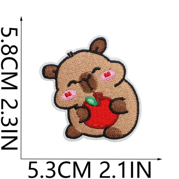 oly-8cea8ed86fb5fabbca05124468e0ffe6 Wholesale Cute Capybara Embroidered Patch Iron-On Decorative Applique for Clothing and Bags