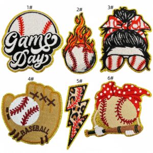 Baseball cloth patch set of 6 pieces