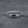 oly-8d1d0c0ef1acd03e63f219fc95f1f4b4 Wholesale Silver Hexagonal Bee Ring, Retro Alloy Fashion Accessory, Boutique Resale Jewelry