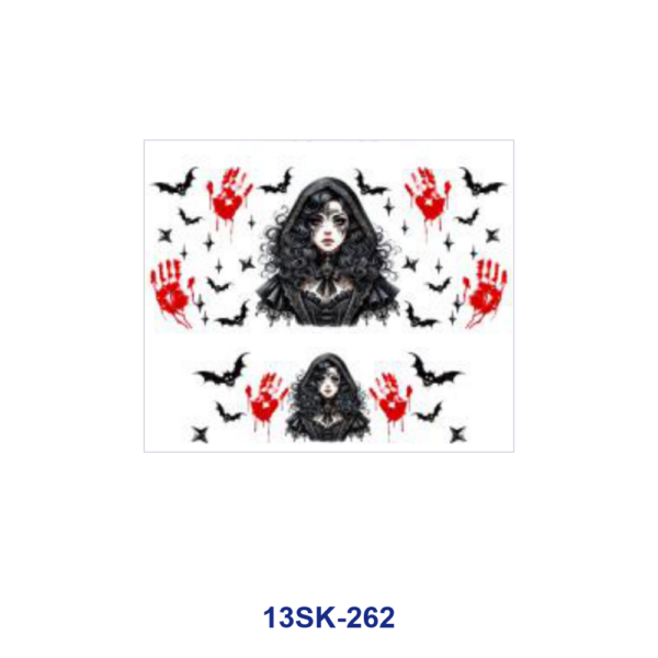 Wholesale 8pcs Gothic Girl Black Rose Mini Cup Keychain Sticker