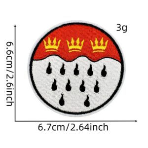 Round chapter cloth stickers 3#