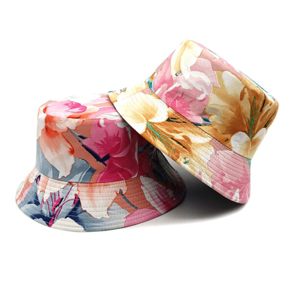 oly-8d5752114a8dd2353b319238d435bd6b Wholesale Stylish Reversible Floral Bucket Hat for Women Sunscreen Foldable Travel Hat