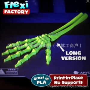 [bright green] skeleton hand