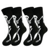 oly-8d66a547a172de4afde0f0825a0c08c8 Wholesale Polyester Cotton Mid Calf Socks Halloween Skeleton Claw Cartoon Print Unisex Casual Fashion Socks