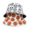 Wholesale Fashion Printed Bucket Hat with Basketball Pattern for Sun Protection and Casual Daily Wear