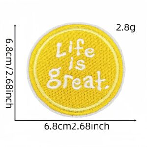 Positive energy english fabric patch 5#