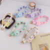 oly-8da26508e8a85bc8cd7c040ac814a034 Wholesale Handmade Beaded Phone Lanyard and Bag Charm Pink Star Flower Design for Everyday Wear Fashion Accessory
