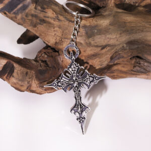Wholesale Cross Skull Alloy Keychain Fashion Accessory for Car Keys Gift for Men