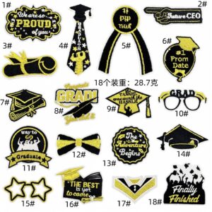 Graduation season cloth stickers set of 18 pieces