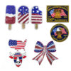 Wholesale Sequined Bow American Flag Iron on Patch for Coat Boutique Resale
