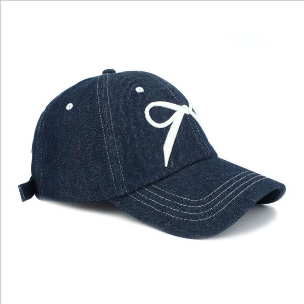 Wholesale Denim Bow Baseball Cap Fashion Accessory for Party Gift Boutique Resale