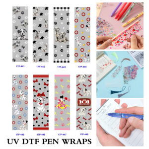 oly-8de54f845a8df8e83da891770062ee1f Wholesale 2/8/16pcs Cute Spot Dog Paw Bone Bow Series UV DTF Pen and Bookmark Stickers