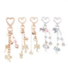 oly-8de6e01011515f565f3f2cba8ad311ba Wholesale Modern Minimalist Bow Bead Keychain, Zinc Alloy Star Heart Design, Casual Bag Charm Accessory
