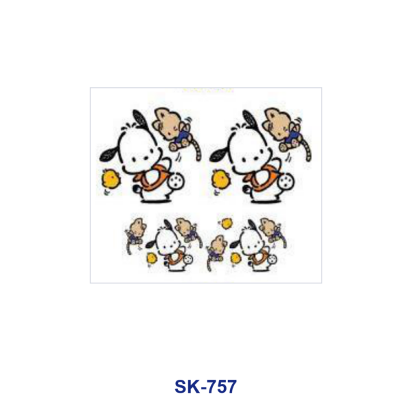 Wholesale 8pcs Cute Hand Drawn Animal Character Floral Heart Decor Mini Cup Keychain Sticker OLY Exclusive