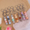 oly-8df3c3cfec82403159b0c9111040b017 Wholesale DIY Silicone Bead Keychain Maple Leaf Red Bag Charm Gift