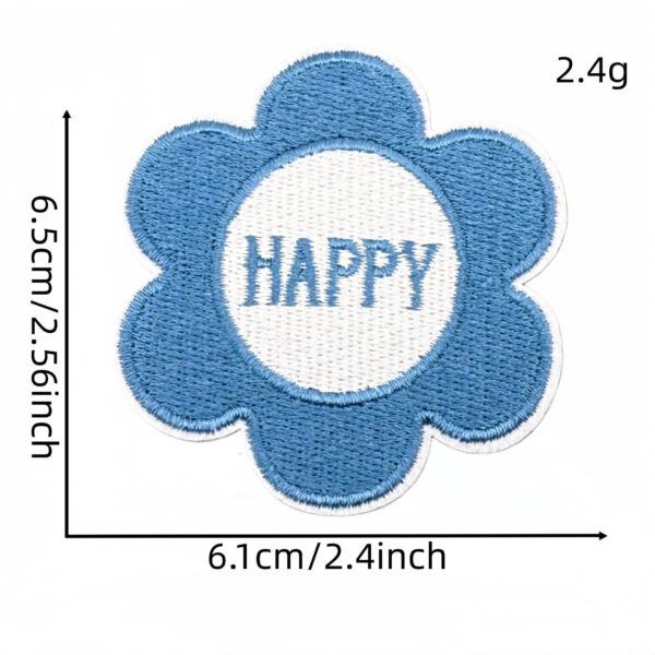 Wholesale Blue Flower Embroidery Iron-On Patch - Fashion Accessory for Bags, Clothing Repairs