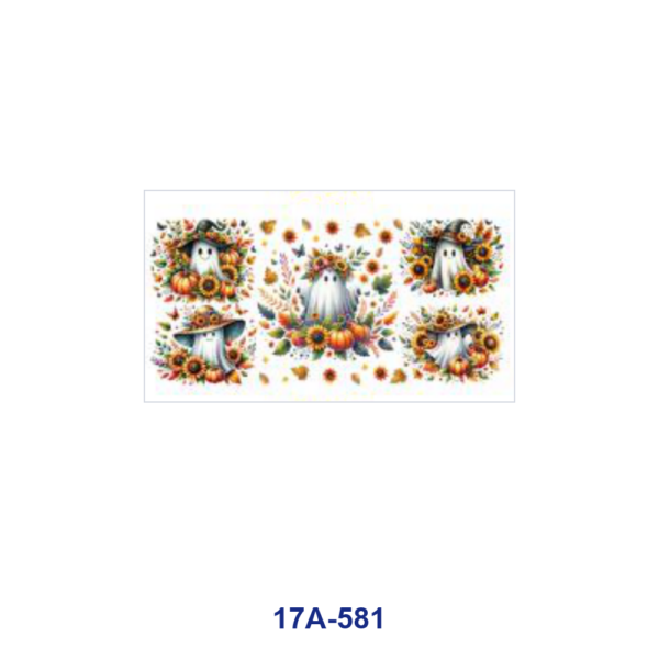 oly-8e0d80f8a169e24aadd6bfb9e3de0b62 Wholesale 5pcs Fall Halloween Witch Hat Bow Ghost Sunflower Pumpkin Fall Leaf Bat Mixed Decor Prints 16oz Cup UV DTF Wraps