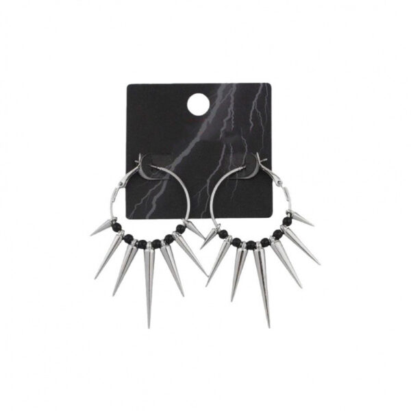 oly-8e129087232a97f453168804e150fd8f Wholesale Punk Gothic Spike Earrings for Men Women Geometric Hoop Design Alloy Handmade Jewelry Accessory