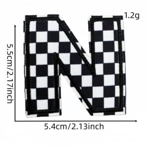 Checkerboard letter patch N