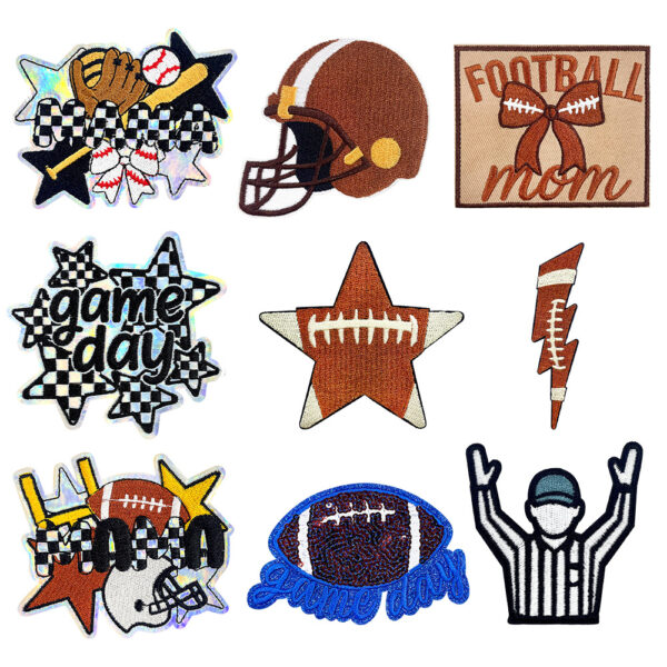 oly-8e1c5d89e00f64c0b0ec1e2e766ad4e6 Wholesale Stylish Embroidered Patches - Iron-On Rugby Baseball Gameday - Fashion Accessory for Shoes Hats