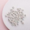 oly-8e1fc1effc43e41c68adf1bb6ab76d06 Wholesale Silver Electroplated Round Spacer Beads Plastic Resin DIY Jewelry Making and Car Keychain Accessories