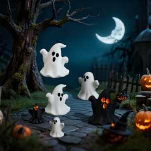Wholesale Resin Halloween Ghost Figurine Desktop Decor for DIY Craft Party Gift