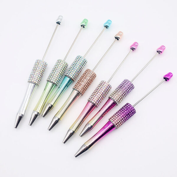 Wholesale DIY Sparkling Diamond Bead Pen Swirl Design Business Gift Decorative Pen