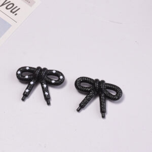 Black single sided bow tie