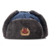 oly-8e87c7deb2fbf3fb74ed4e49188ae967 Wholesale Polyester Cotton Soviet Badge Lei Feng Hat Windproof Winter Earflap Hat Unisex