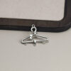 Wholesale Zinc Alloy Double Sided Electroplated White Keychain Pendant DIY Craft