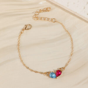 Light blue + rose red