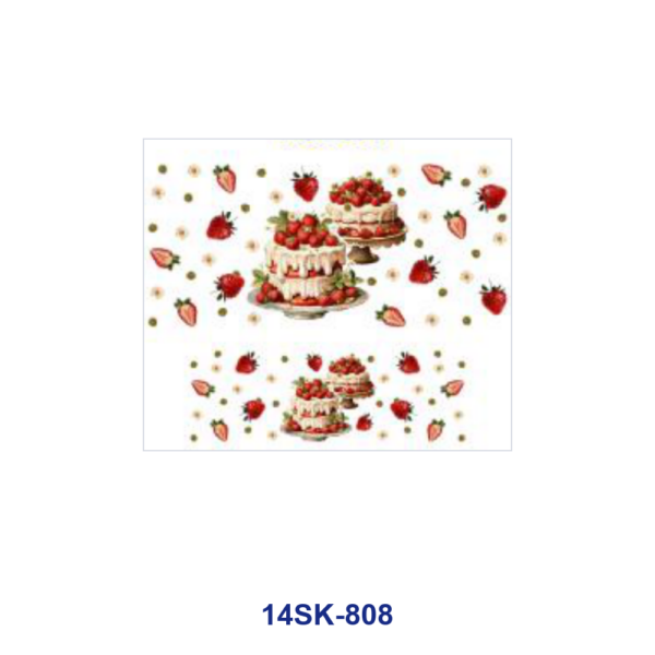 Wholesale 2/4/8pcs Gourmet Pastry Dessert Print Mini Cup Keychain Sticker