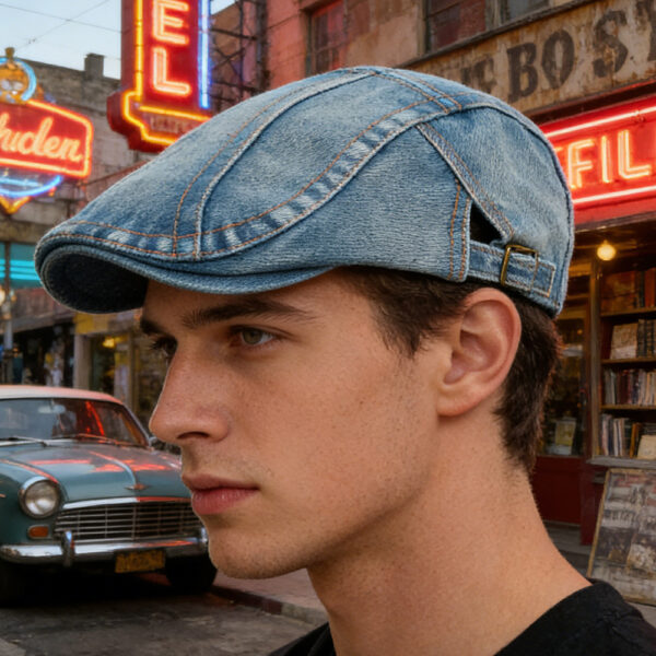 Wholesale Washed Denim Cowboy Hat with Stitching Everyday Sun Protection Cap for Resale