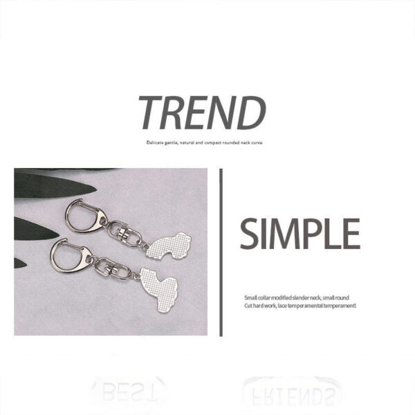 Wholesale Alloy Rainbow Keychain Pendant Pair Korean Style Decorative Accessory for Bags or Keys