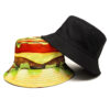 Wholesale Hamburger Pattern Fisherman Hat Double Sided Sunscreen for Resale