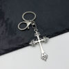 Wholesale Gothic Flower Cross Keychain Car Key Accessory Bag Charm Gift