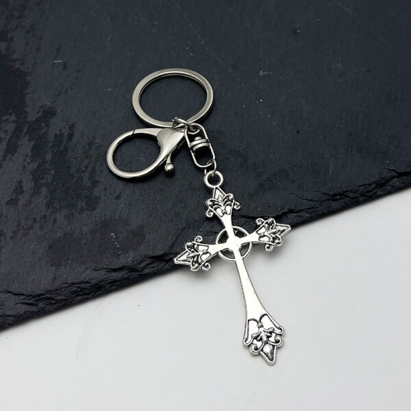 Wholesale Gothic Flower Cross Keychain Car Key Accessory Bag Charm Gift