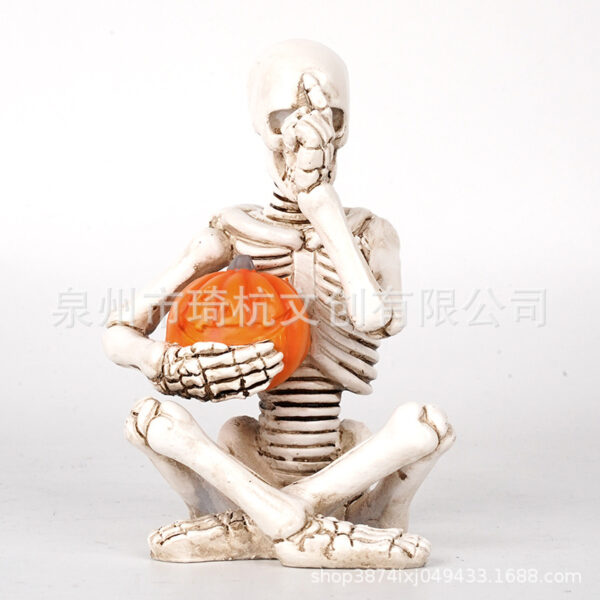 Wholesale Halloween Pumpkin Skull Man Resin Craft Home Decor Tabletop Decoration Gift