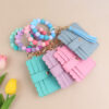 oly-8f518a4445d8094f46eda12ee81cc9b2 Wholesale Pink Silicone Bow Card Holder Keychain Wallet Everyday Fashion Accessory for Party Gift