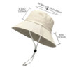 oly-8f62f6f327091829a14a1019e575bbf5 Wholesale Black Solid Bucket Hat Sun Protection Hat for Summer Outdoor