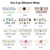 oly-8f6b6e34bfa7c8b52f8bbca388298e5f Wholesale 8pcs Mixed Movie Cartoon Character Print 3oz Cup Stickers Wrap OLY Exclusive