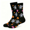 oly-8f9694f28bfdc414bd2ba8edaa6cb843 Wholesale Halloween Cotton Mid Calf Socks Pumpkin Bat Pattern Party Accessory