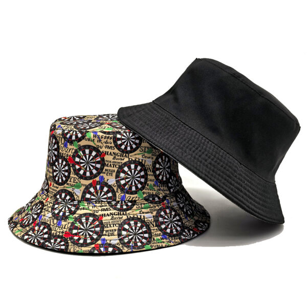 oly-8f987251926d7c4aced0d9f0bf72d705 Wholesale Trendy Reversible Bucket Hat with Dart Board Print Sun Protection Unisex Fashion Accessory