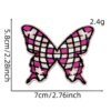 Wholesale Modern Glitter Fruit Patches Gold Edge Plaid Embroidery Polyester Thread Fashion Accessory for DIY Clothing